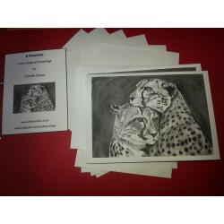 Pack of 6 Giraffe Notelets