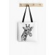 Small tote bag, of giraffe