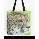 Small tote bag, cheetah