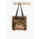 Medium tote bag, with drawing of Two Wolves