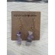 Hand crafted gemstone chip earrings amethyst (light)