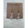 Hand crafted gemstone chip earrings Moonstone