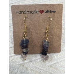 Hand crafted gemstone chip earrings Moonstone