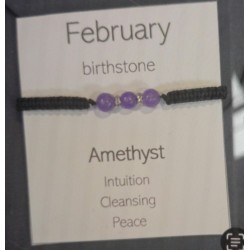 Birthstone adjustable bracelet