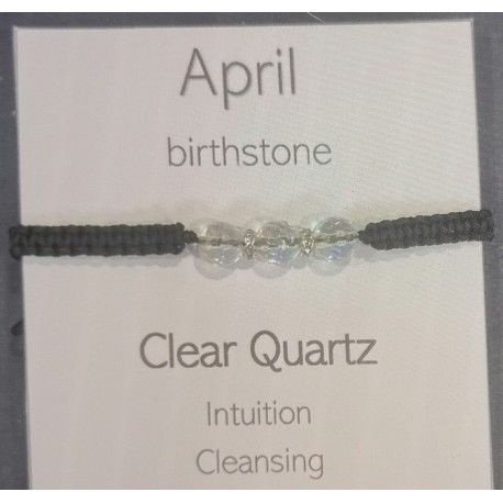Birthstone adjustable bracelet March (Aquamarine)